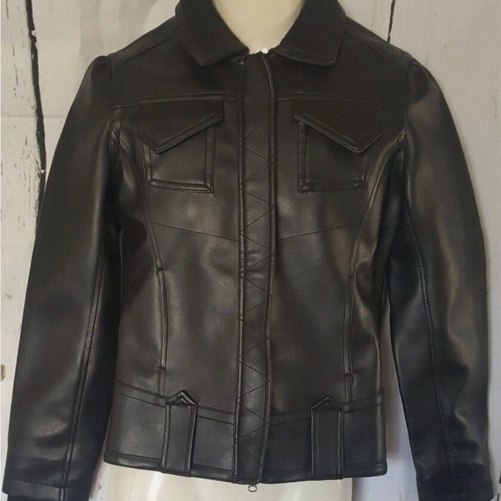 ANCHOR BLUE WOMENS FAUX LEATHER JACKET
Sz. M